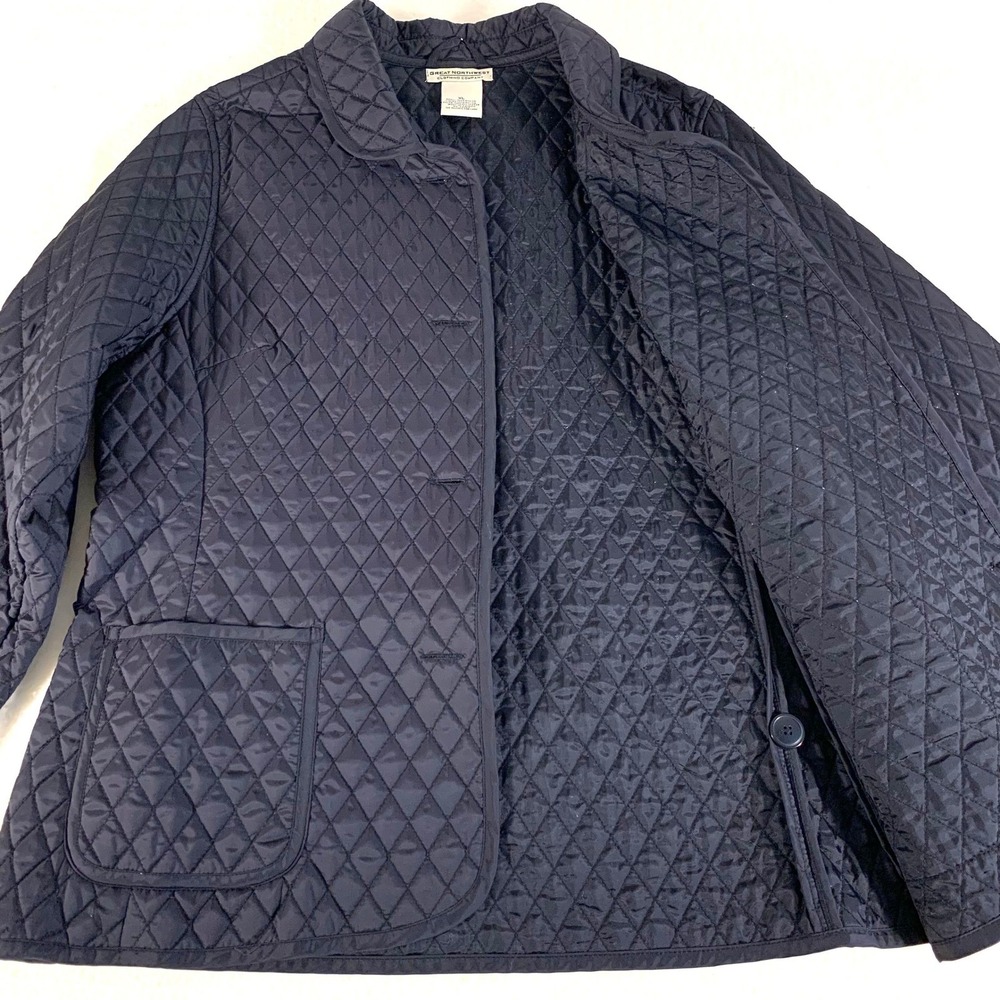 Great Northwest Black Quilted Barn Jacket Women's XL Coat